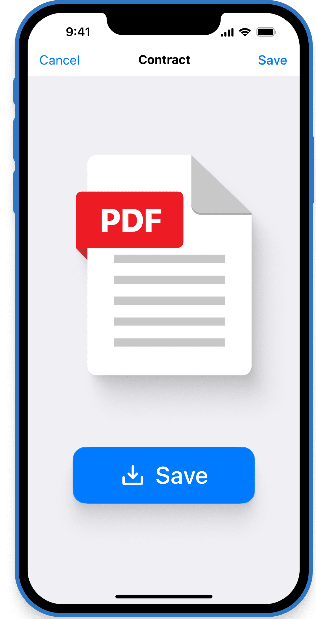 saving files as pdf or jpg on the scanner app for iphone